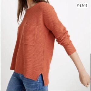 Madewell Thompson Pocket Pullover Sweater - XS, oversized - like new condition